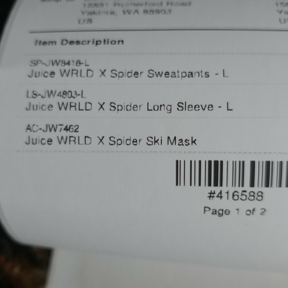 SOLD Juive wrld x spider sweatpants - Picture 7 of 8